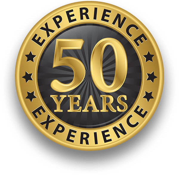 50 Years Experience seal