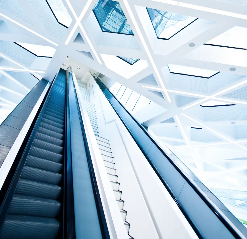 A modern escalator