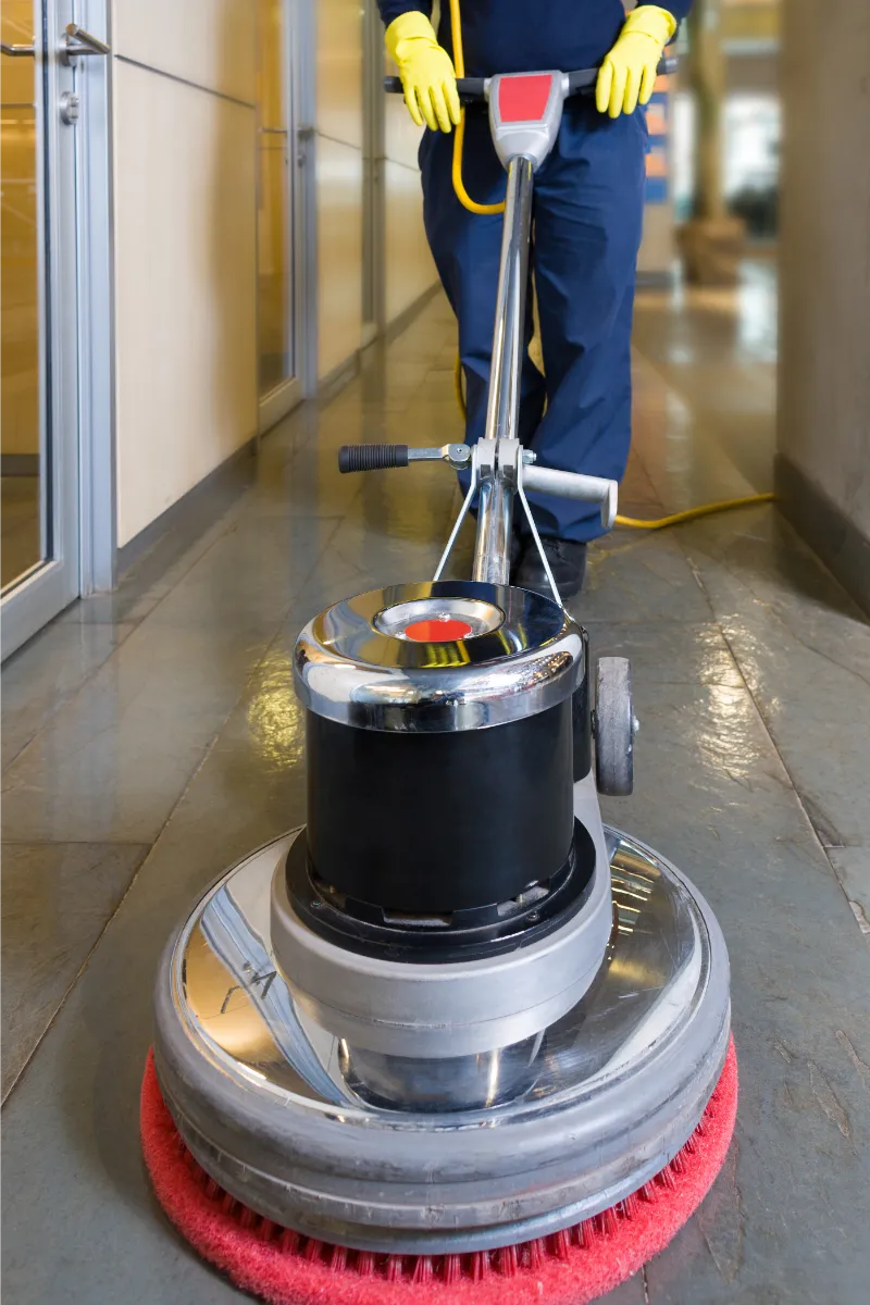 Buffing a floor